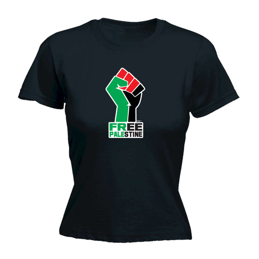 Free Palestine Fist - Funny Womens T-Shirt Tshirt