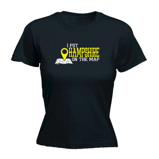 Put On The Map Hampshire - Funny Womens T-Shirt Tshirt