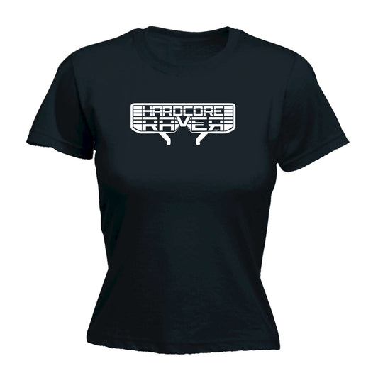Hardcore Raver Glasses - Funny Womens T-Shirt Tshirt