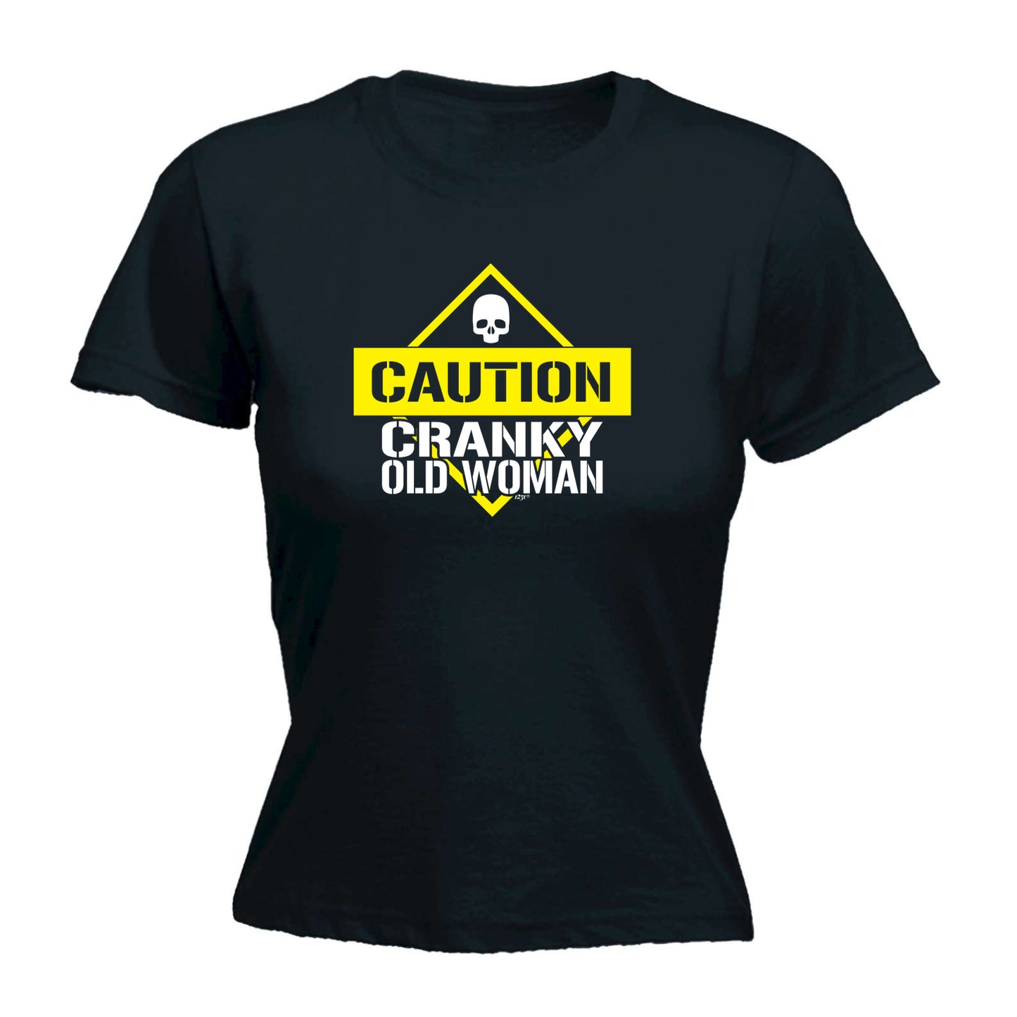 Caution Cranky Old Woman - Funny Womens T-Shirt Tshirt