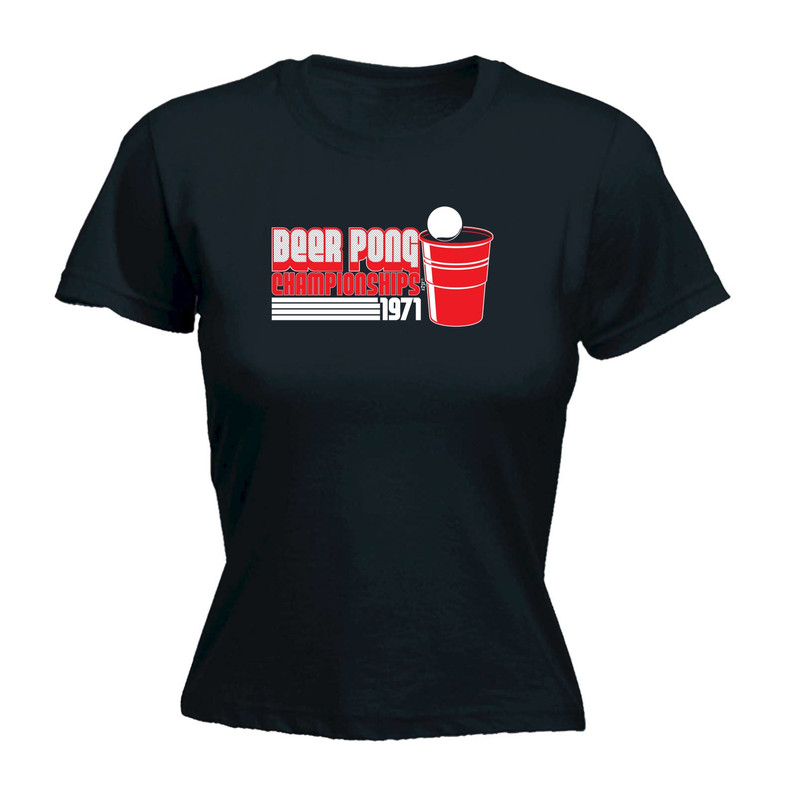 Beer Pong Championships - Funny Womens T-Shirt Tshirt