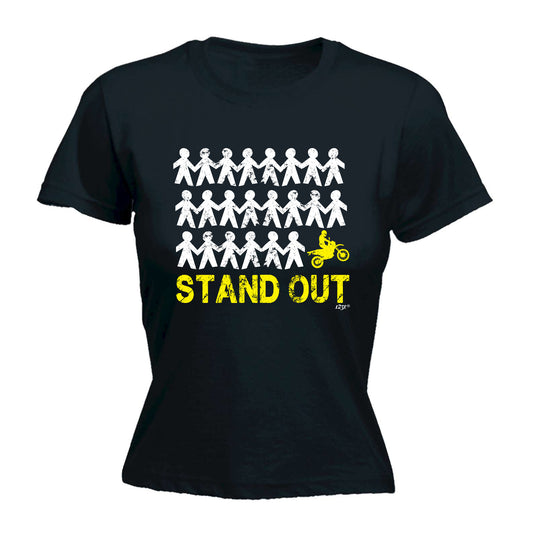 Stand Out Dirtbike - Funny Womens T-Shirt Tshirt