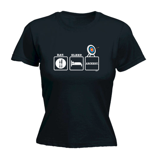 Eat Sleep Archery - Funny Womens T-Shirt Tshirt