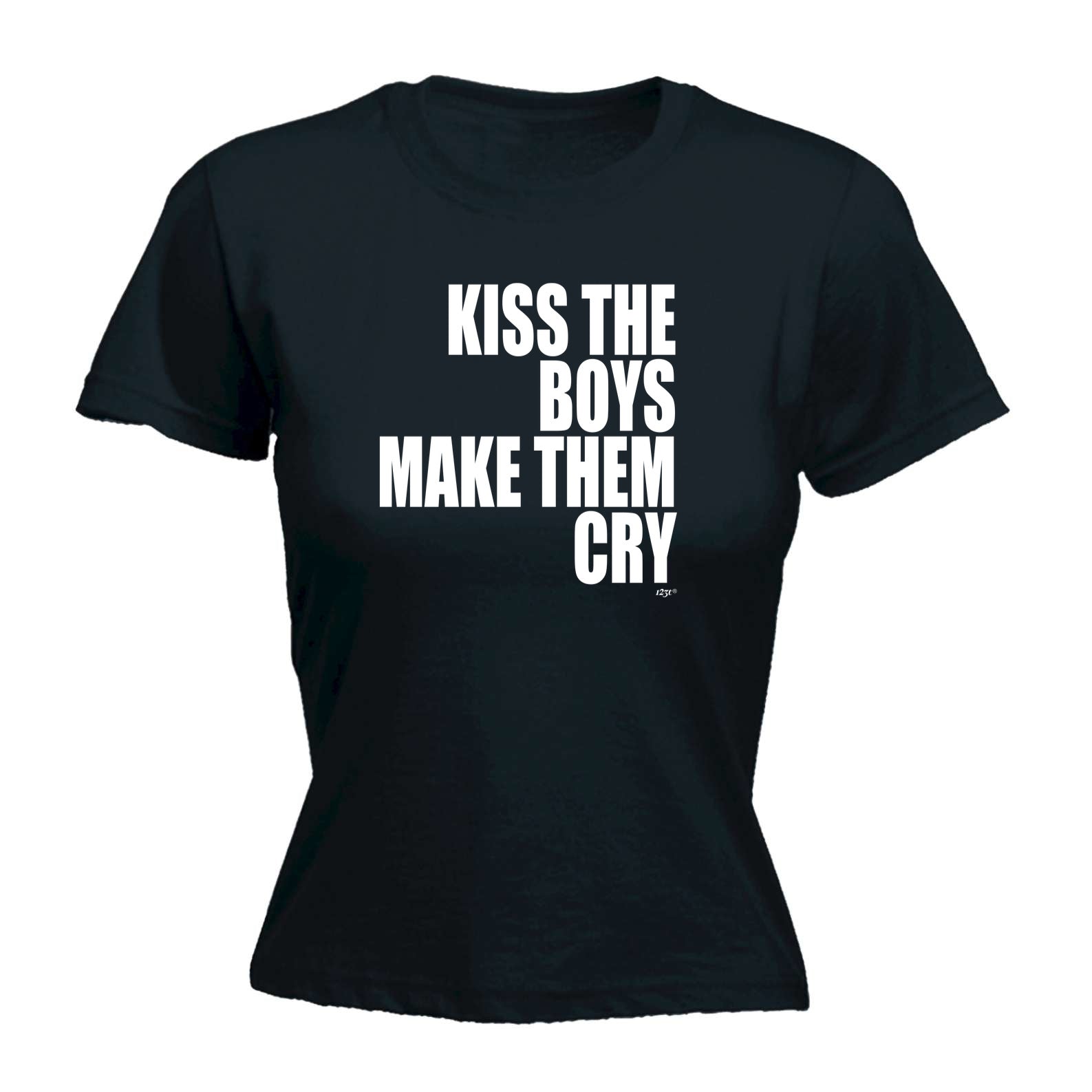 Kiss The Boys Make Them Cry - Funny Womens T-Shirt Tshirt