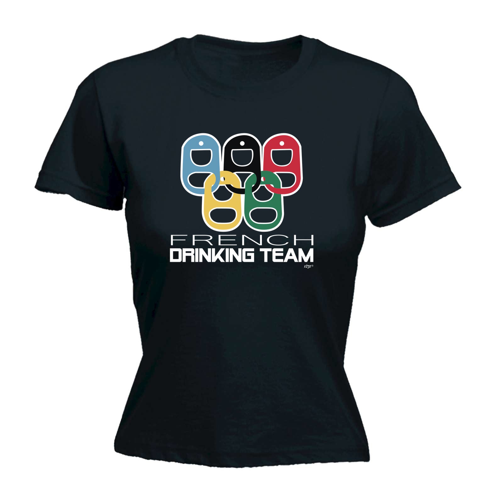 French Drinking Team Rings - Funny Womens T-Shirt Tshirt