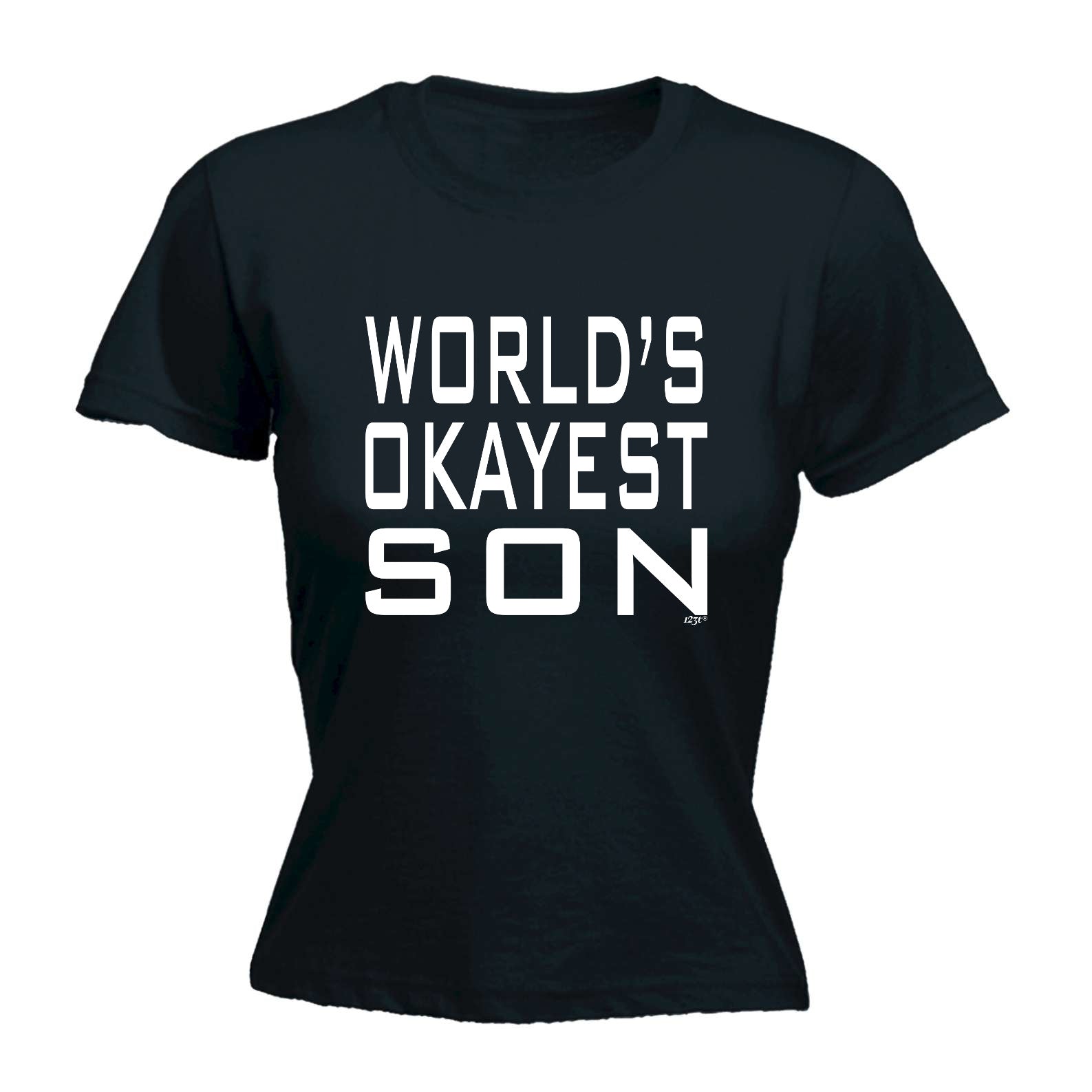 Worlds Okayest Son - Funny Womens T-Shirt Tshirt