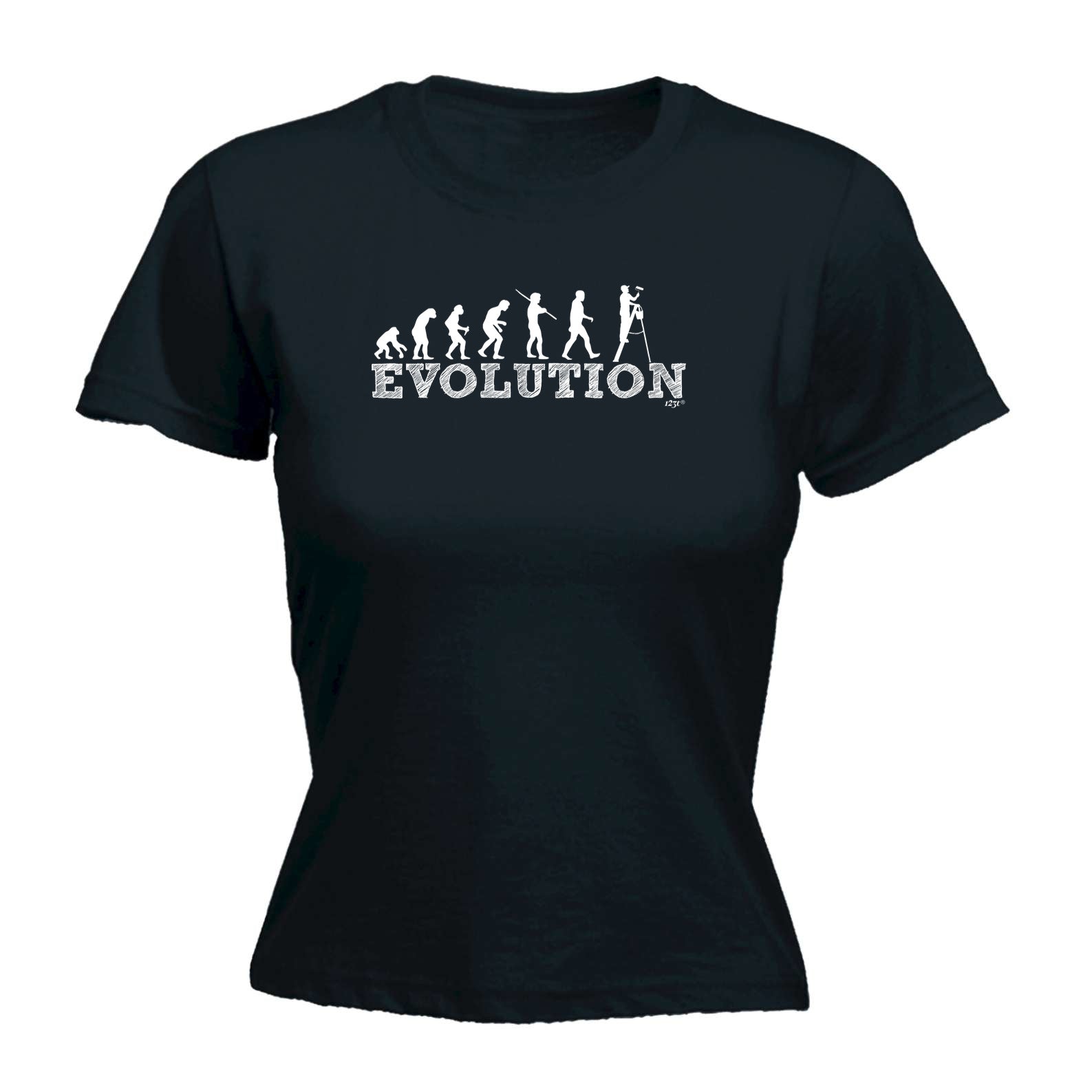 Evolution Painter Decorator - Funny Womens T-Shirt Tshirt
