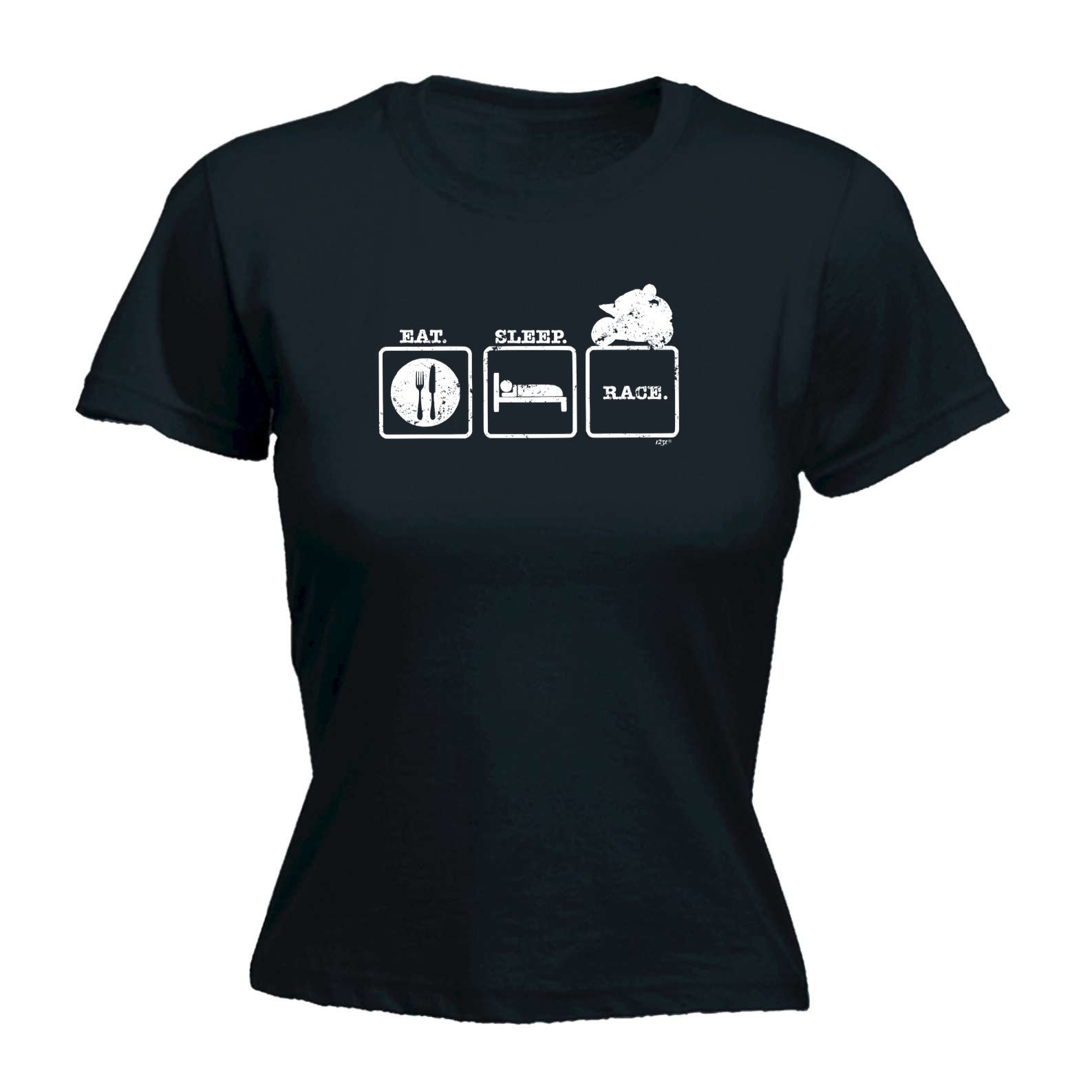 Eat Sleep Race Superbike Motorbike - Funny Womens T-Shirt Tshirt