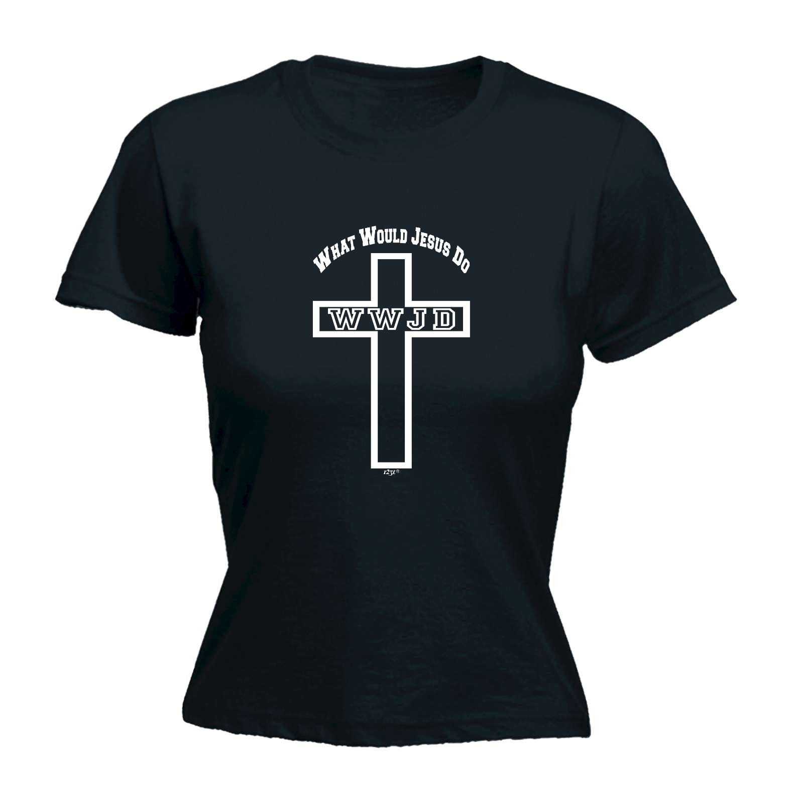 What Would Jesus Do Cross - Funny Womens T-Shirt Tshirt