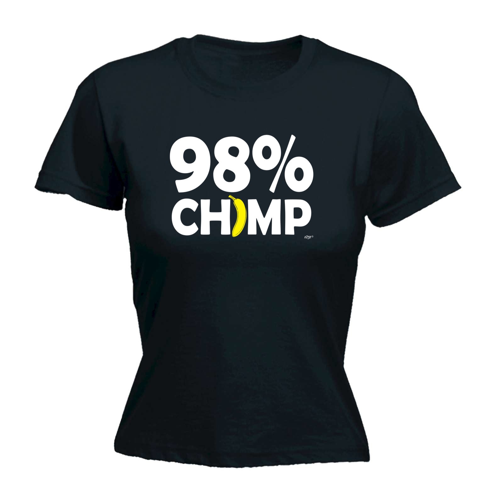 98 Percent Chimp - Funny Womens T-Shirt Tshirt