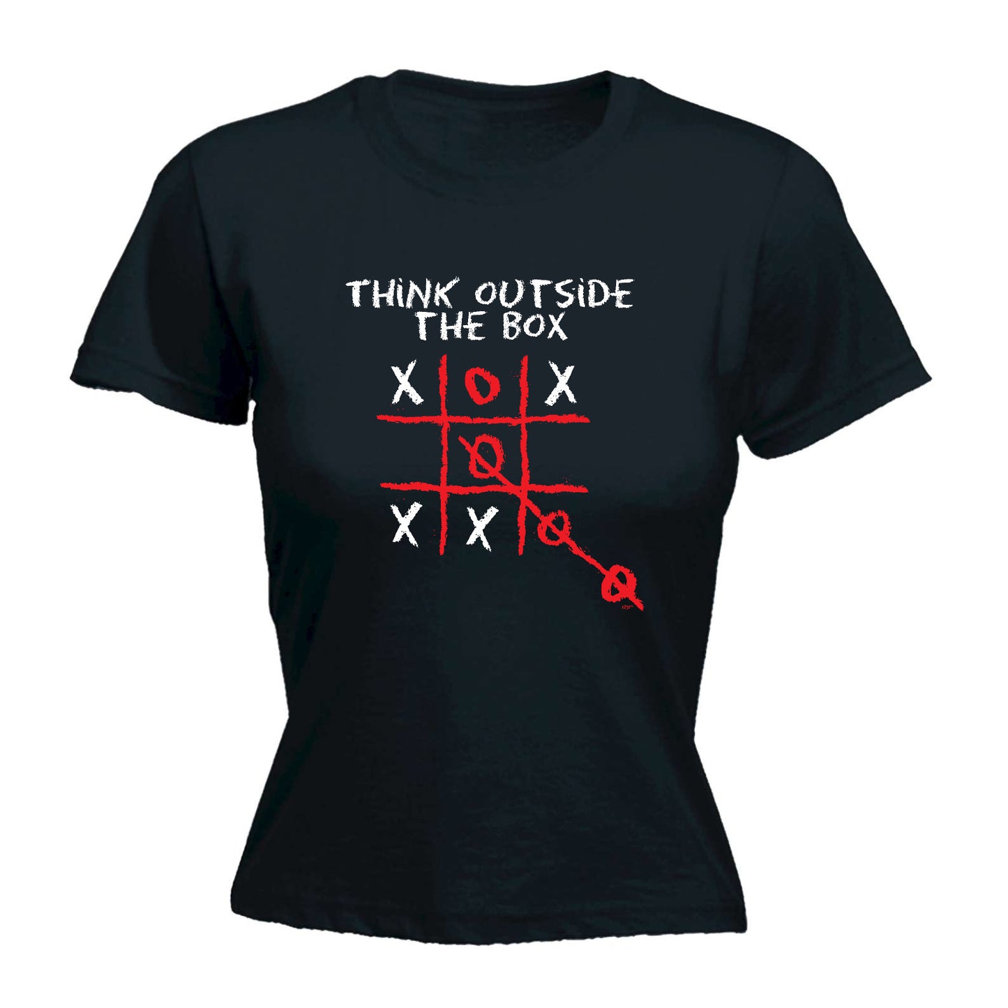 Think Outside The Box Naughts And Crosses - Funny Womens T-Shirt Tshirt