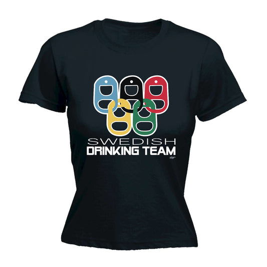 Swedish Drinking Team Rings - Funny Womens T-Shirt Tshirt
