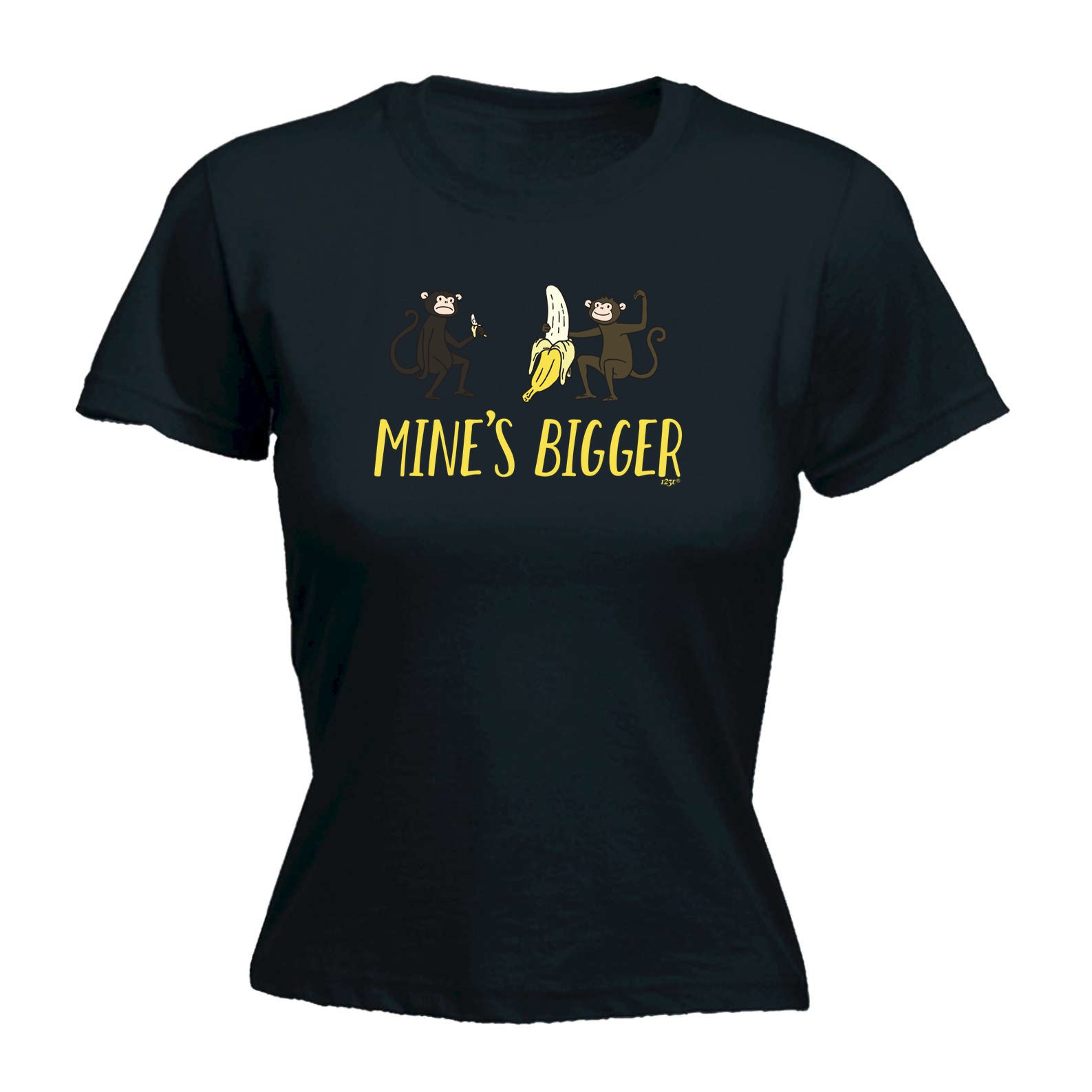 Mines Bigger Monkey - Funny Womens T-Shirt Tshirt