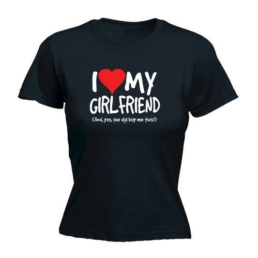 Love My Girlfriend And Yes - Funny Womens T-Shirt Tshirt
