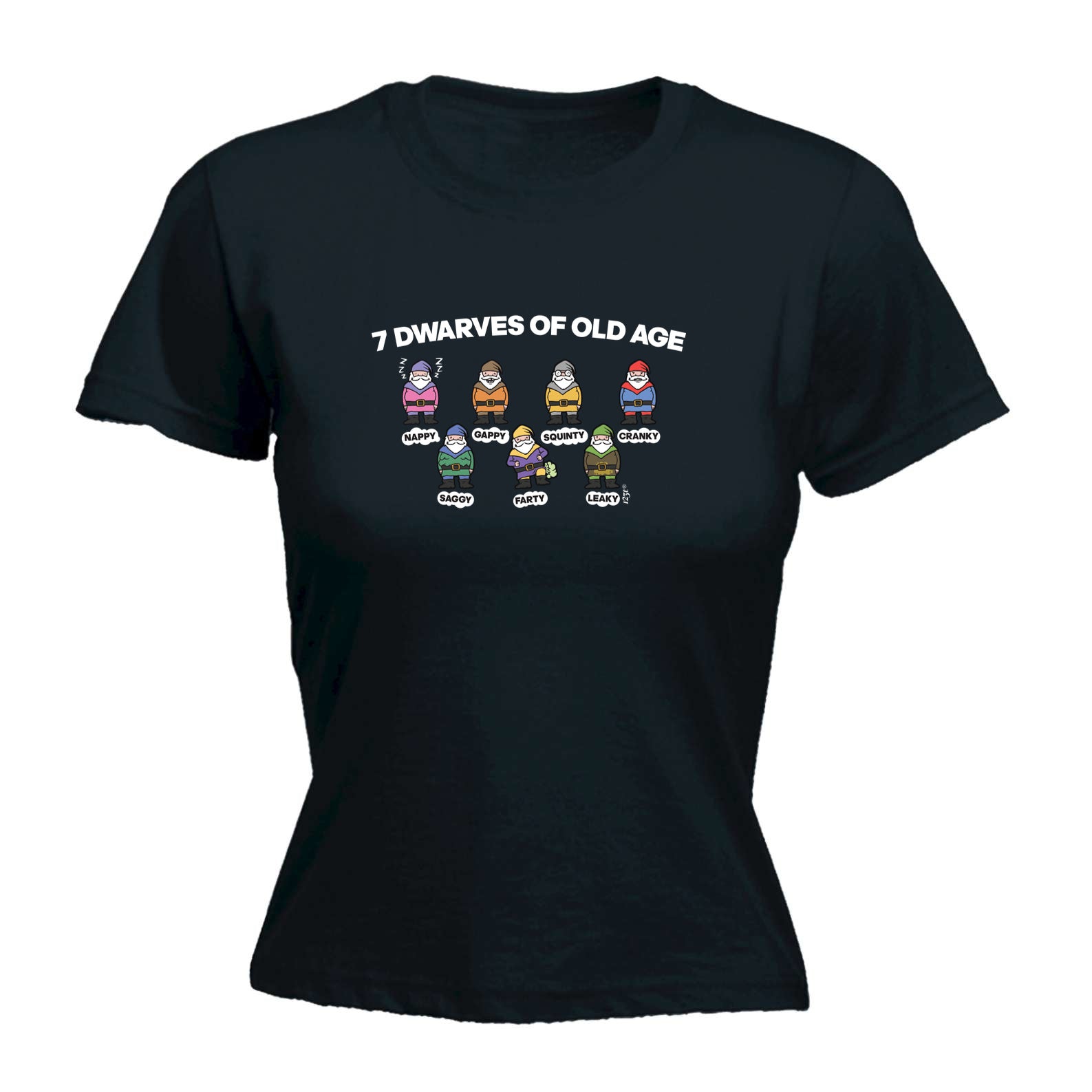 7 Dwarves Of Old Age - Funny Womens T-Shirt Tshirt