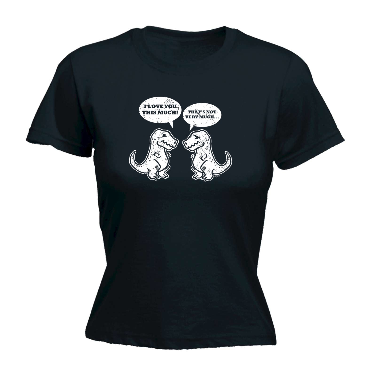 Love You This Much Trex Dinosaur - Funny Womens T-Shirt Tshirt