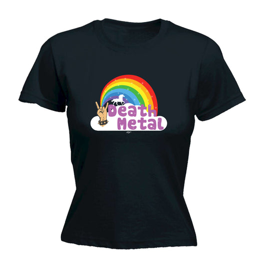 Death Metal Raindow - Funny Womens T-Shirt Tshirt