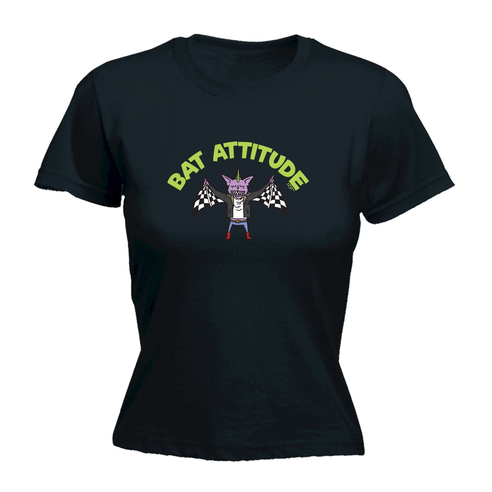 Bat Attitude - Funny Womens T-Shirt Tshirt