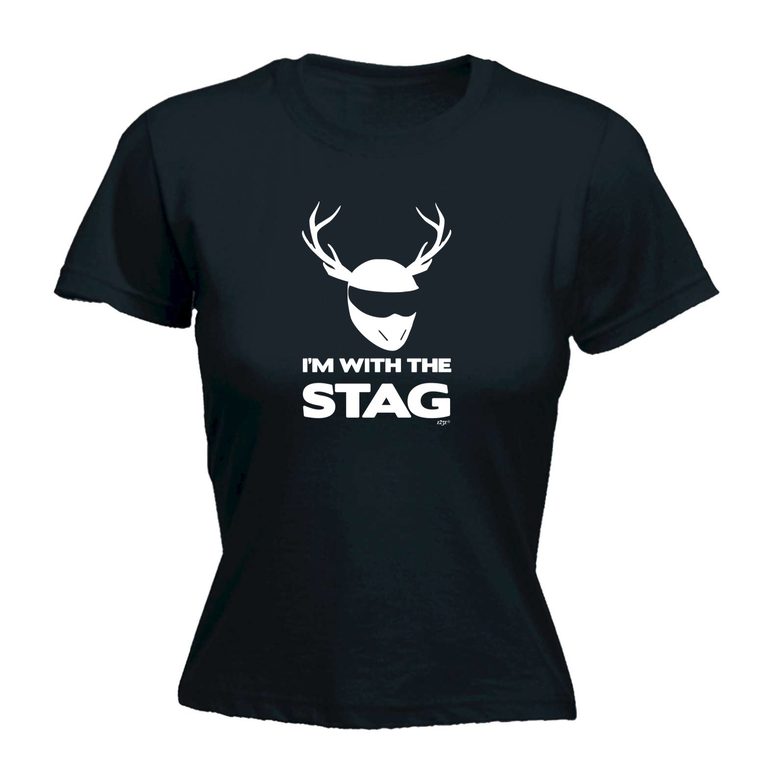 Im With The Stag Solid - Funny Womens T-Shirt Tshirt