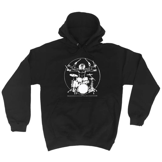Leonardo Drummer Music White - Funny Hoodies Hoodie