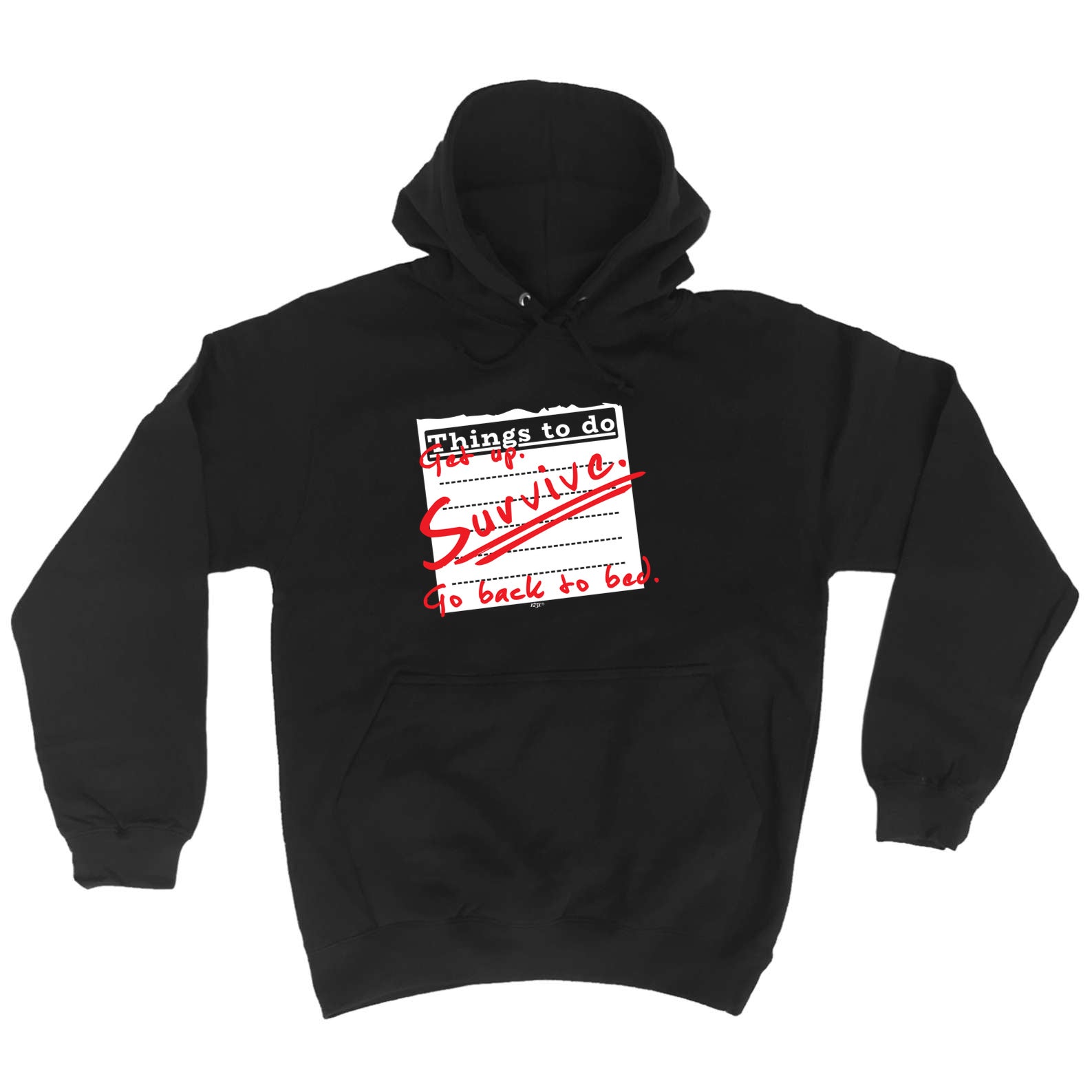 Thing To Do Get Up Survive Go Back To Bed - Funny Hoodies Hoodie