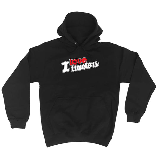 Love Tractors Stencil - Funny Hoodies Hoodie
