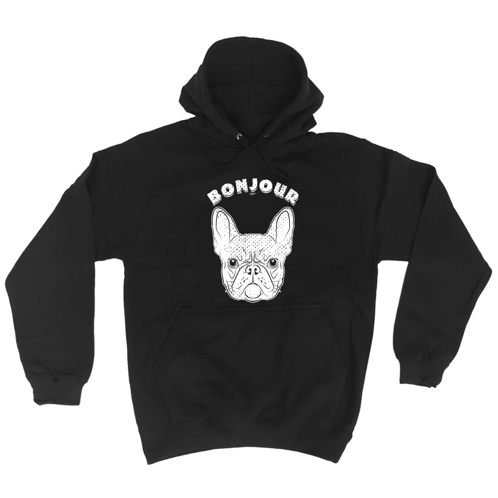 Bonjour Bulldog Face - Funny Hoodies Hoodie