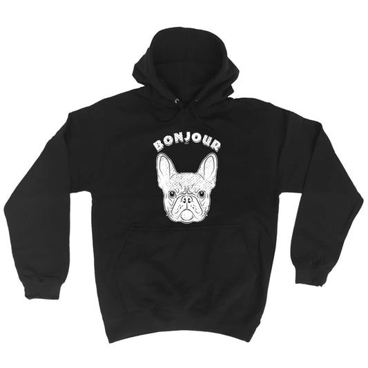 Bonjour Bulldog Face - Funny Hoodies Hoodie