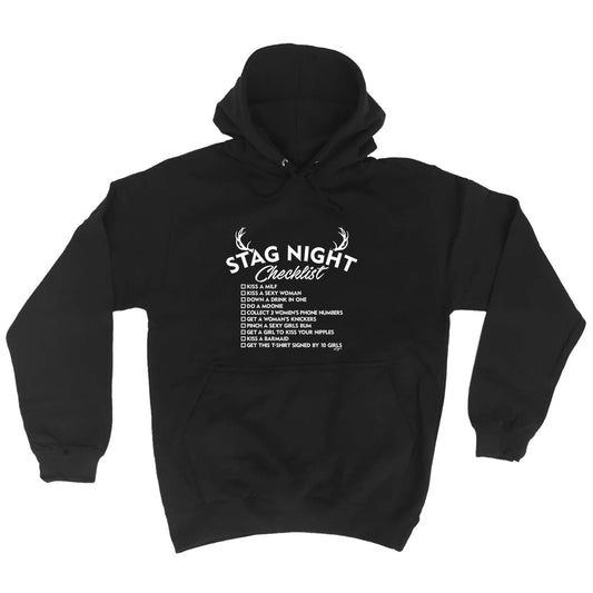 Stag Night Checklist Tshirt - Funny Hoodies Hoodie