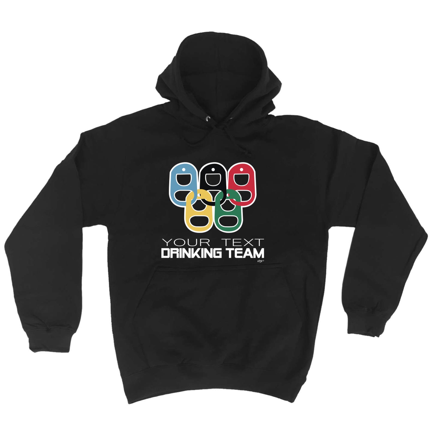 Your Text Drinking Team Rings Personalised - Funny Hoodies Hoodie