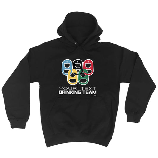 Your Text Drinking Team Rings Personalised - Funny Hoodies Hoodie