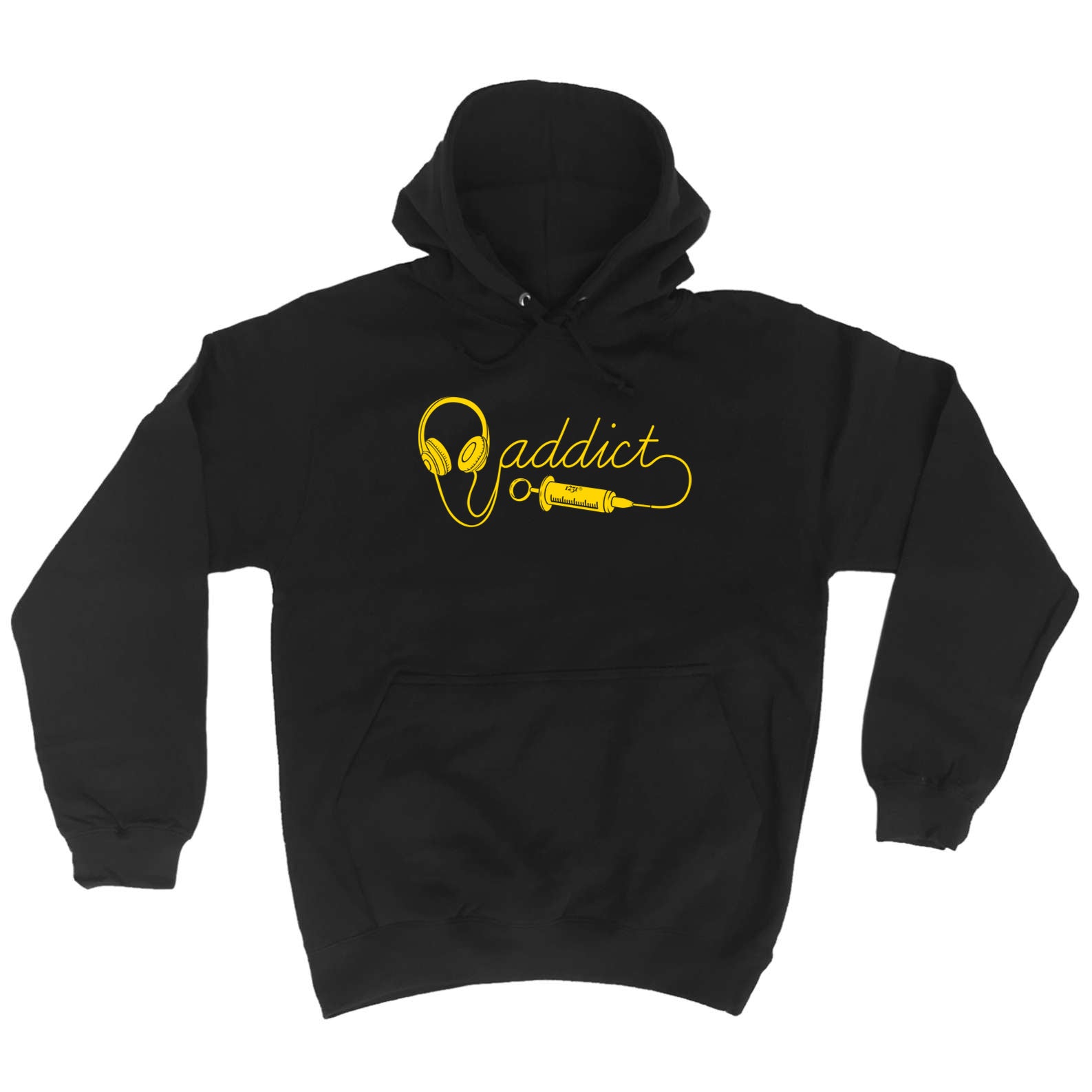 Dj Addict Headphone Head Phones Music - Funny Hoodies Hoodie