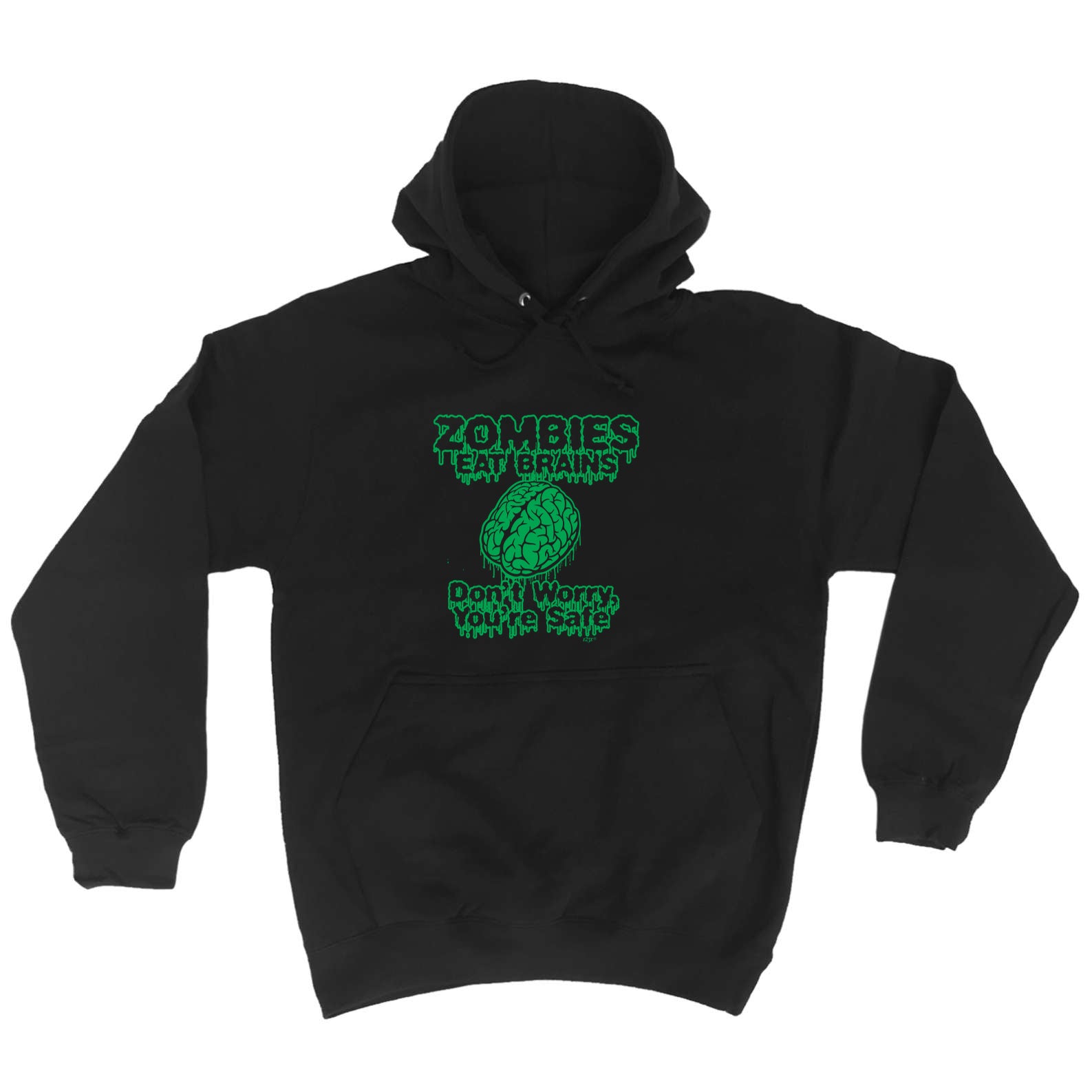 Zombies Eat Brains - Funny Hoodies Hoodie