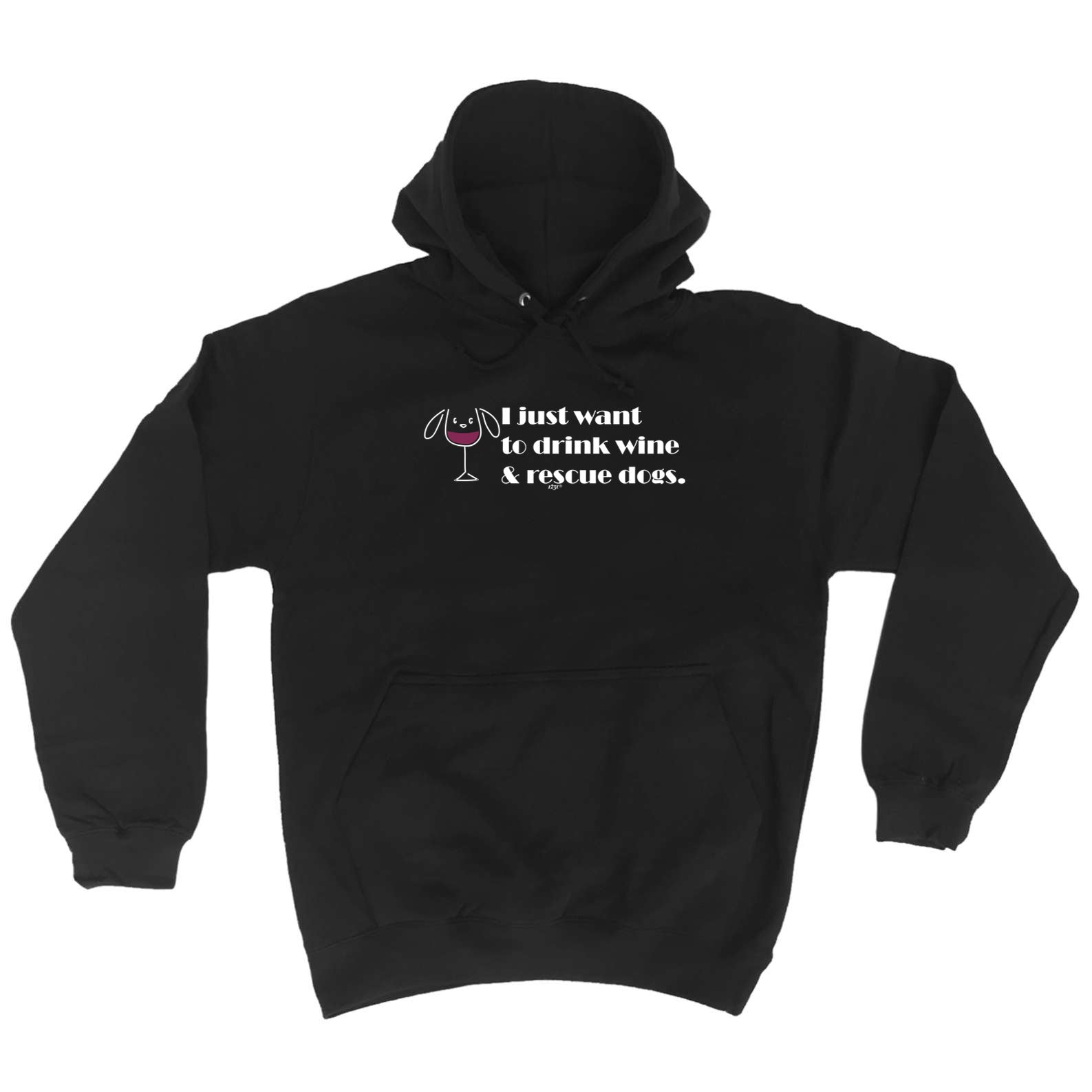 Drink Wine And Rescue Dogs - Funny Hoodies Hoodie