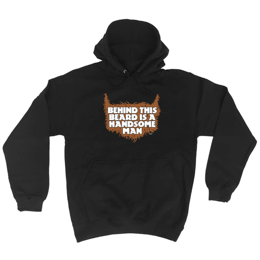 Behind This Beard Is A Handsome Man - Funny Hoodies Hoodie