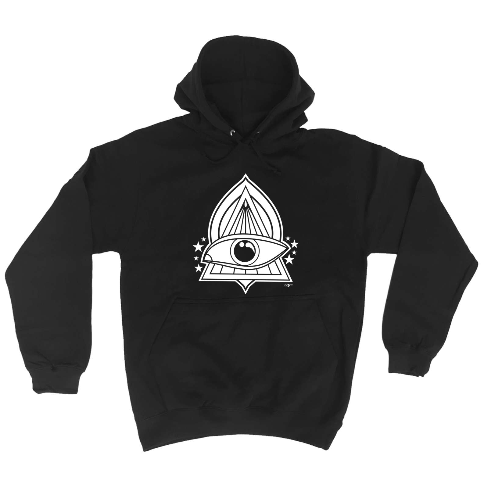 Festival Triangle Eye White - Funny Hoodies Hoodie