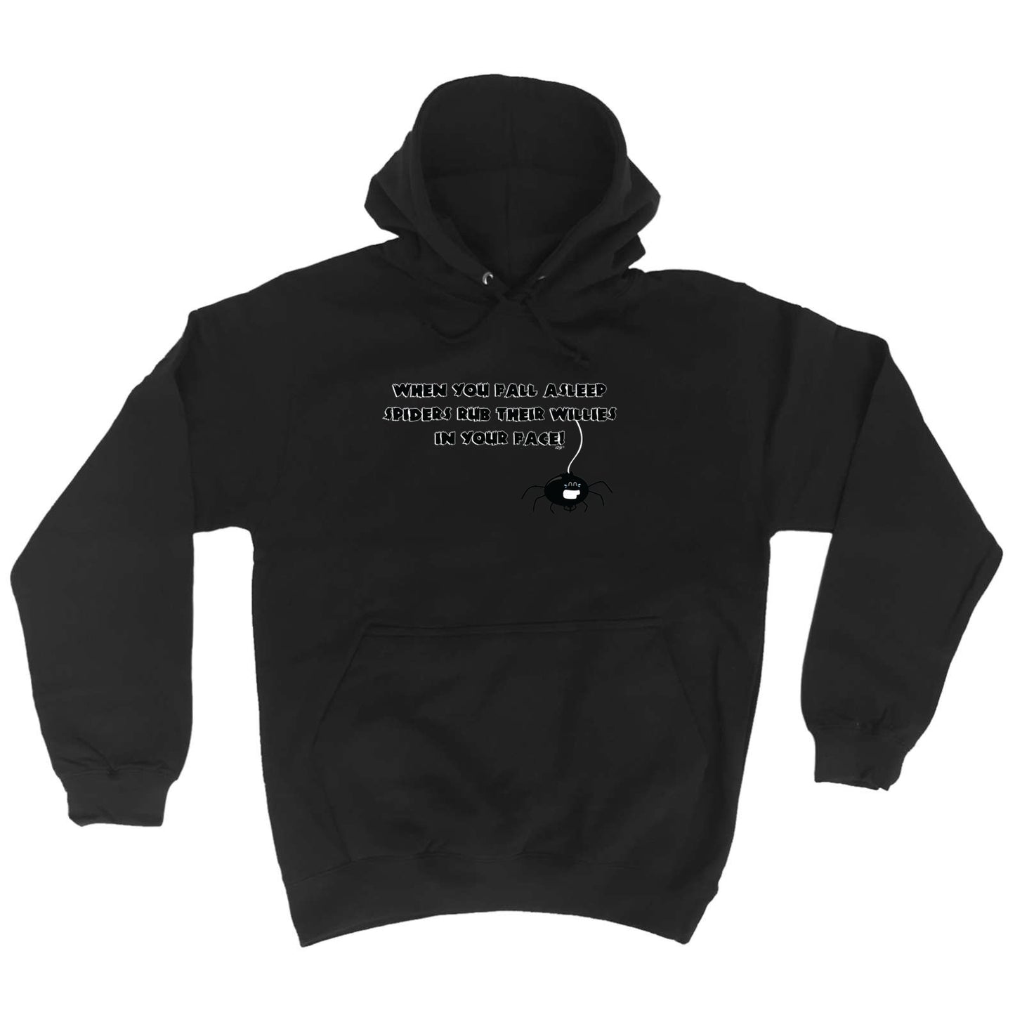 When You Fall Asleep Spiders Rub Their Willies On Your Face - Funny Hoodies Hoodie