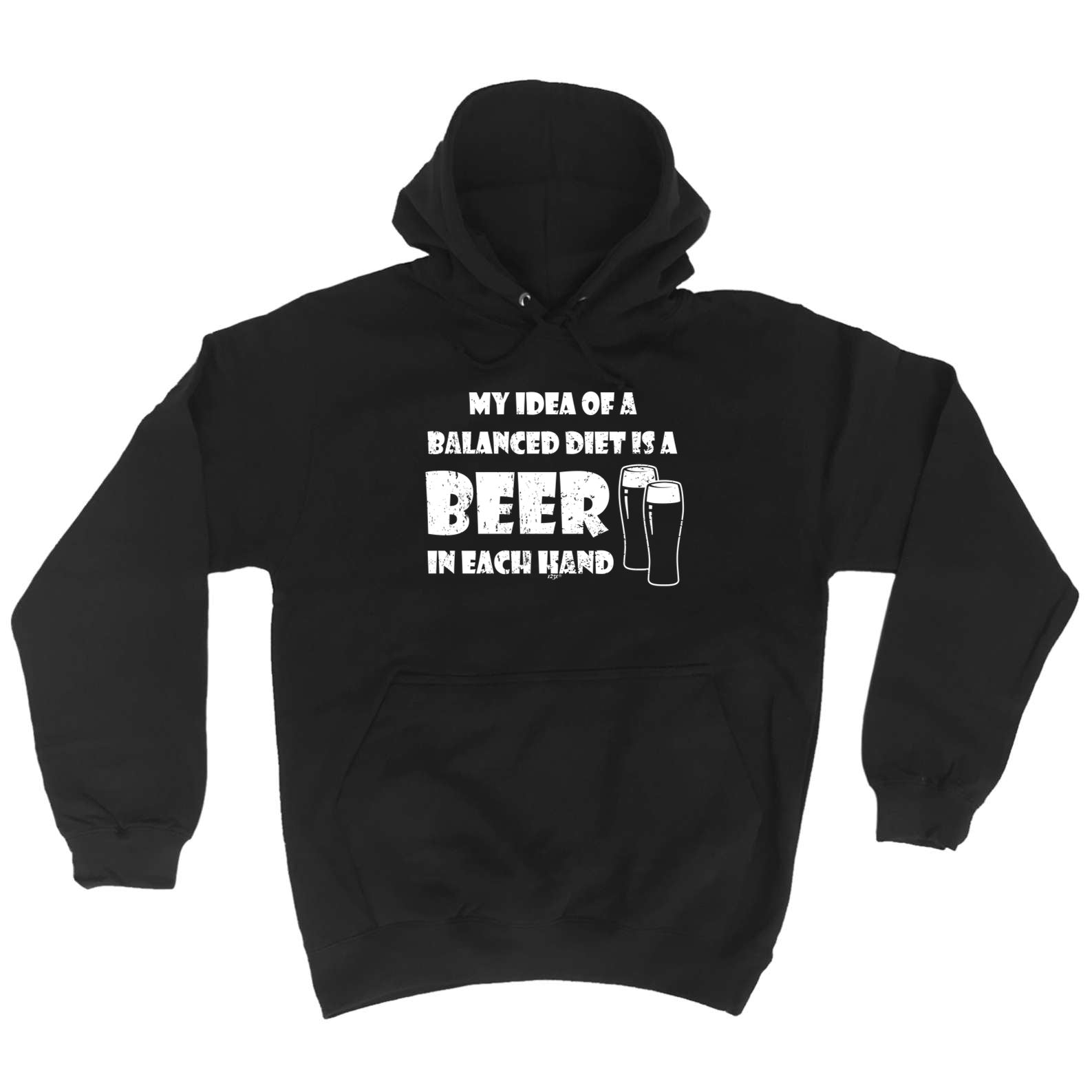 Balanced Diet Is A Beer Each Hand - Funny Hoodies Hoodie