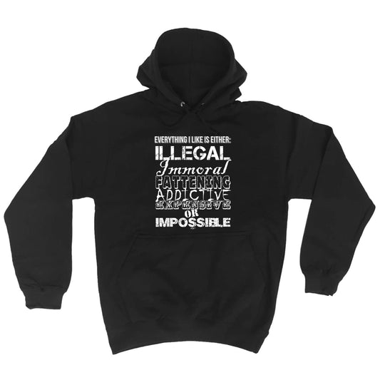 Everything Like Is Either Immoral Or Impossible - Funny Hoodies Hoodie