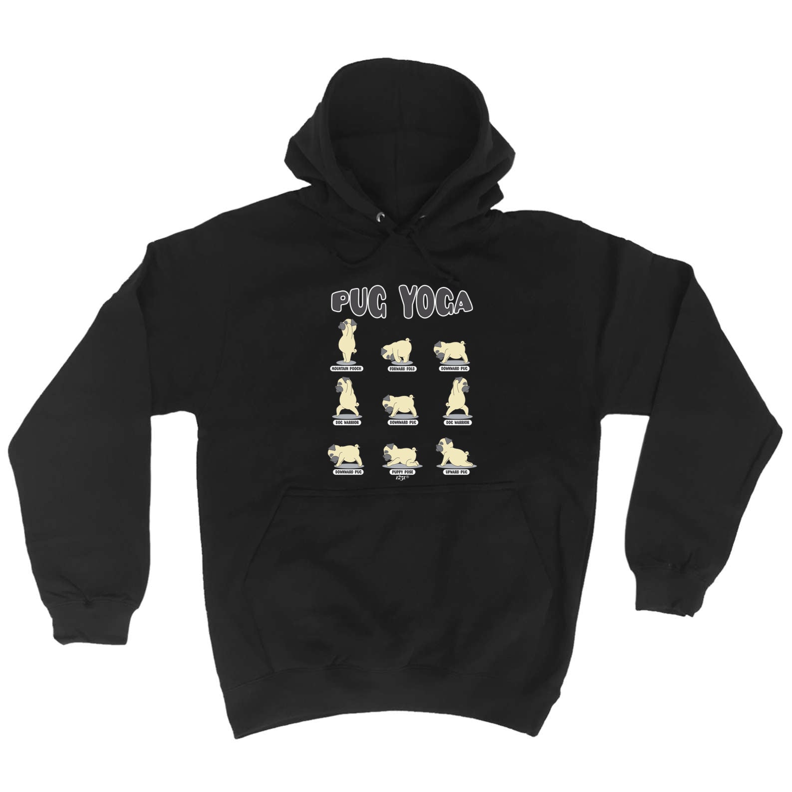 Pug Yoga Dog - Funny Hoodies Hoodie