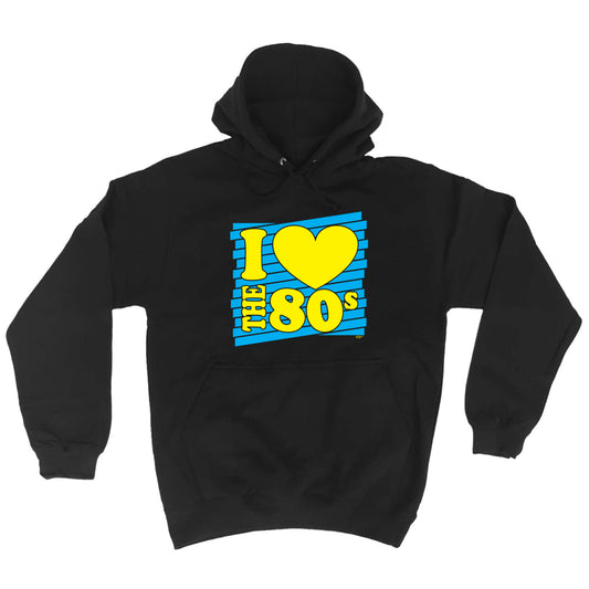 Love The 80S Yellow Blue - Funny Hoodies Hoodie