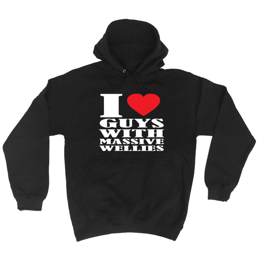 Love Heart Guys With Massive Wellies - Funny Hoodies Hoodie
