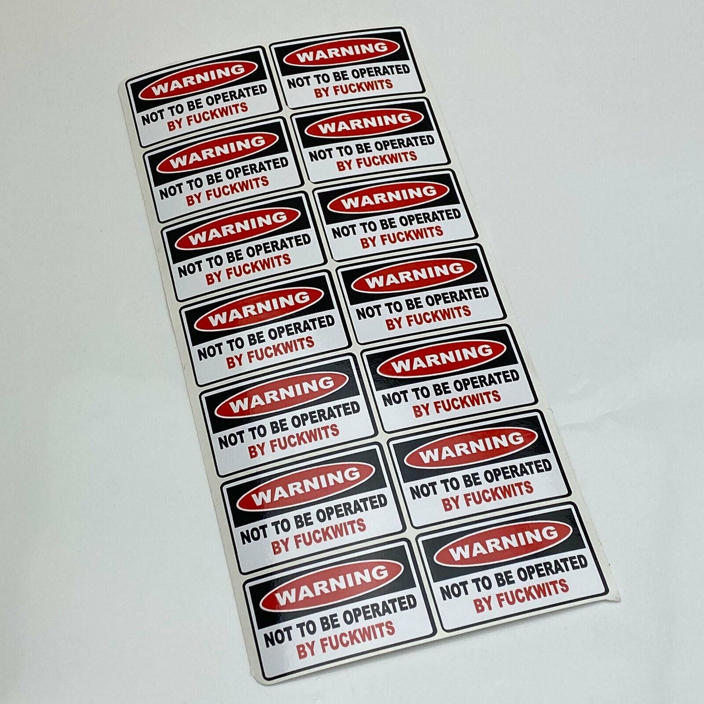 14 x  Funny Tool Stickers Car Novelty Ute boat 4x4 Sticker Warning Not to Be Operated Fwits