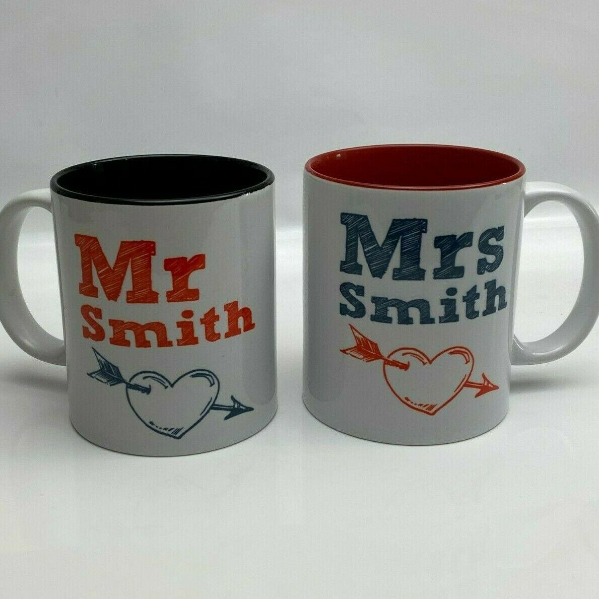 Personalised Wedding Mr & Mrs Mug - Any Surname Anniversary Mugs and Gift Boxed