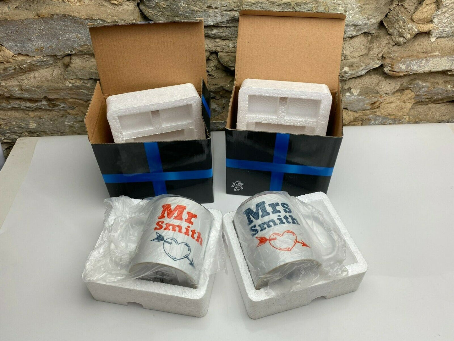 Personalised Wedding Mr & Mrs Mug - Any Surname Anniversary Mugs and Gift Boxed