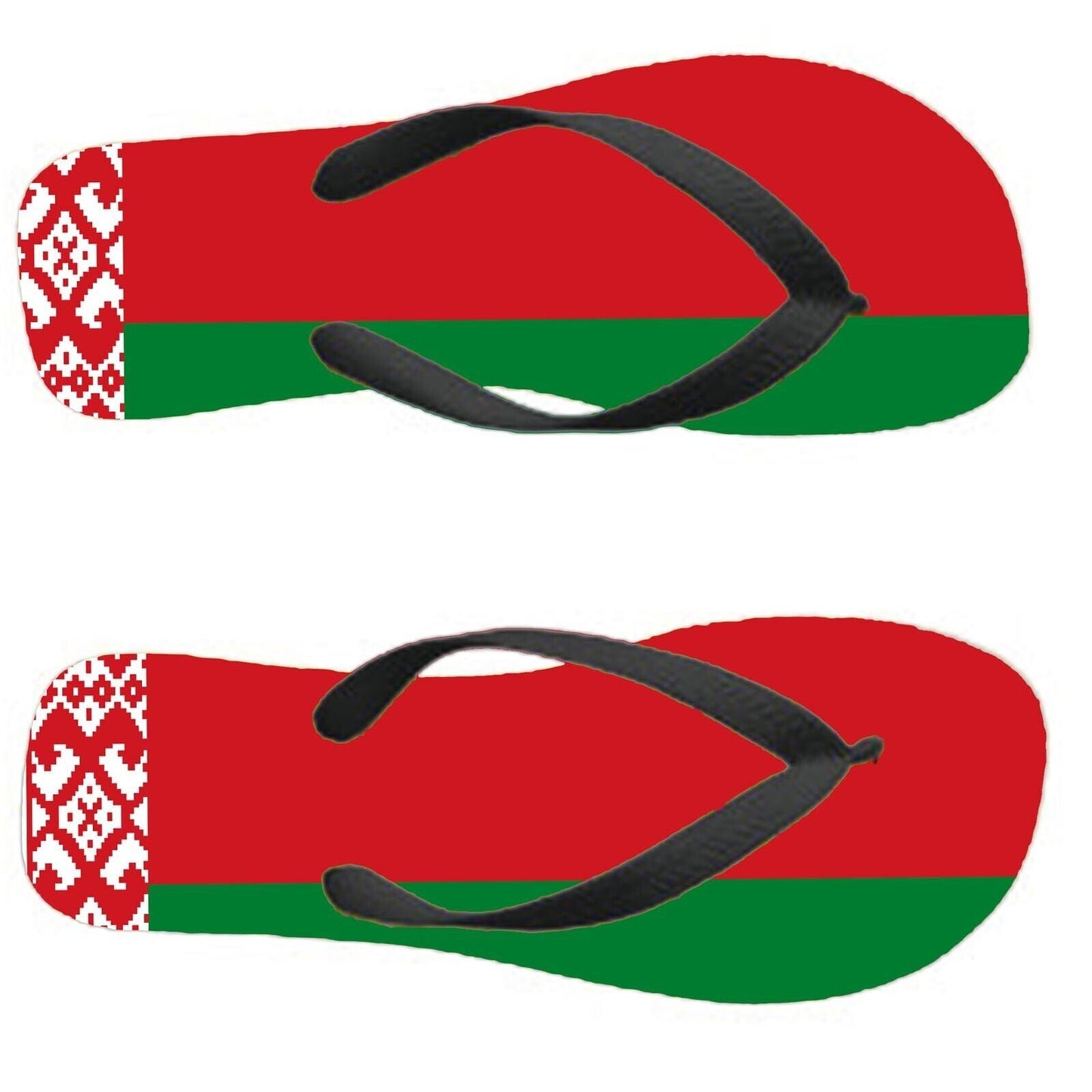 Belarus Flip Flops Thongs Country Flag Nationality Supporter Flags Sandals