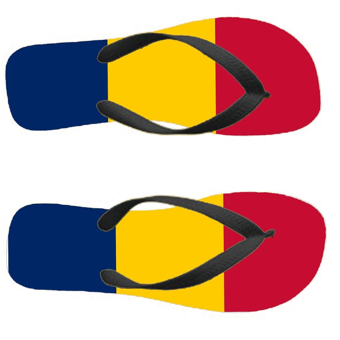 Chad Flip Flops Thongs Country Flag Nationality Supporter Flags Sandals