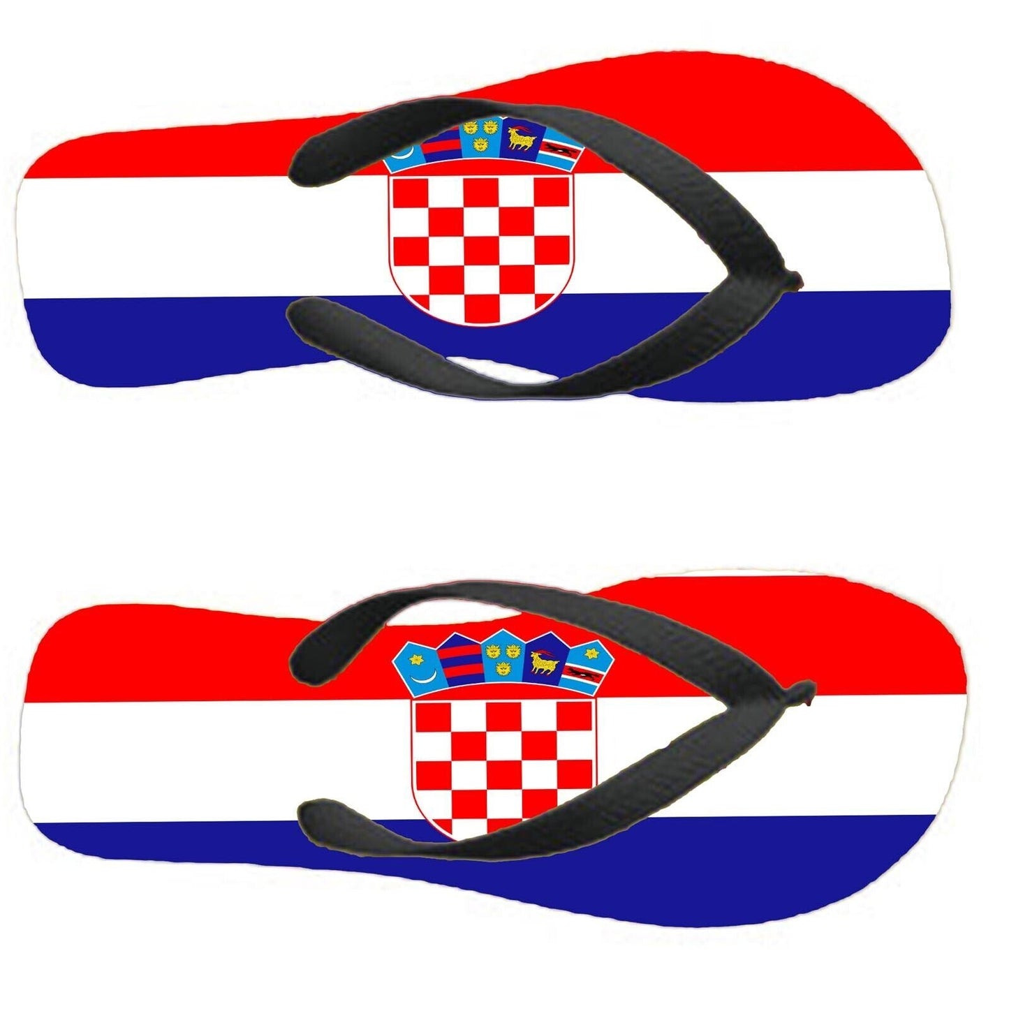 Croatia Flip Flops Thongs Country Flag Nationality Supporter Flags Sandals