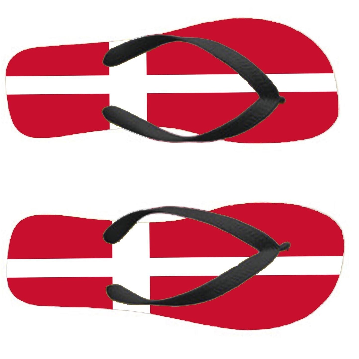 Denmark Flip Flops Thongs Country Flag Nationality Supporter Flags Sandals