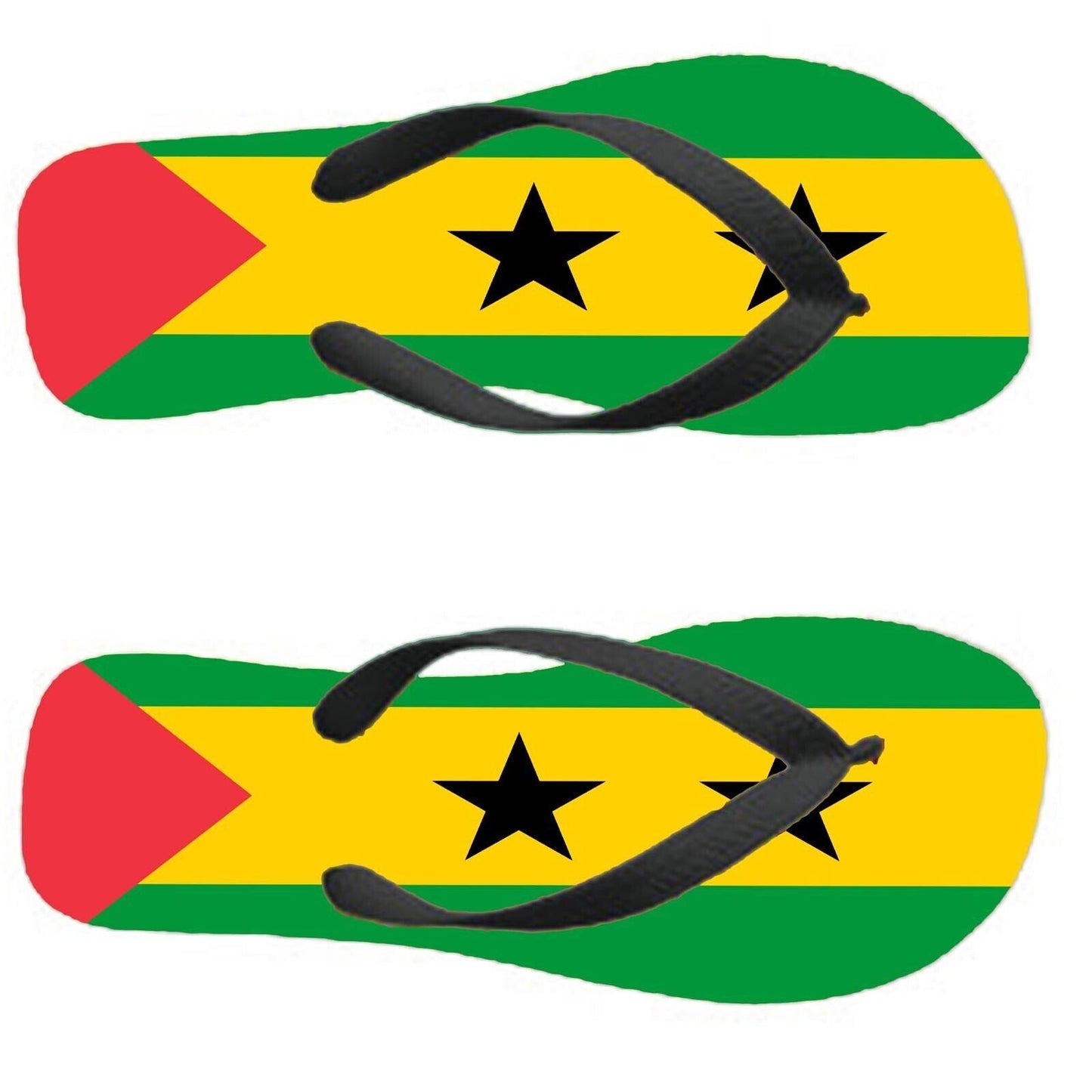 Sao Tome and Principe Flip Flops Thongs Country Flag Nationality Flags Sandals